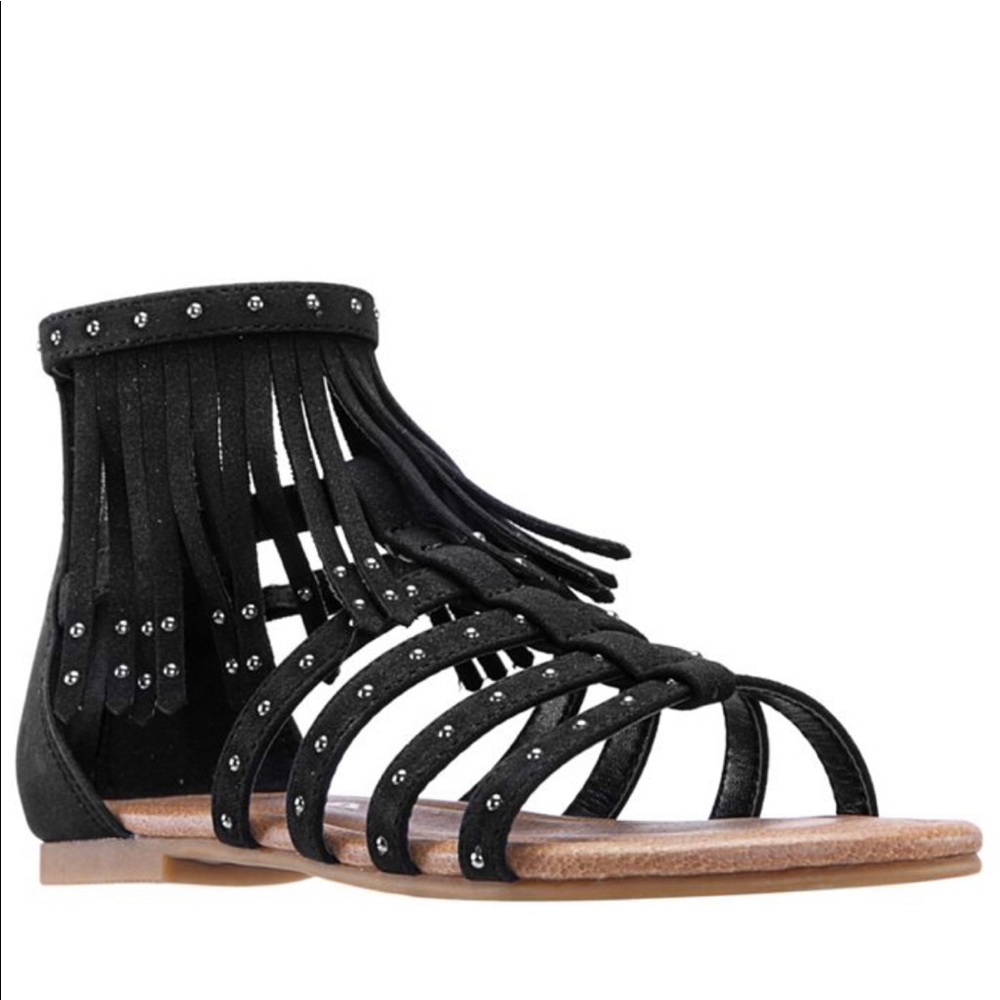 Nina Cybil Fringe Sandal-Big Kids SZ-6